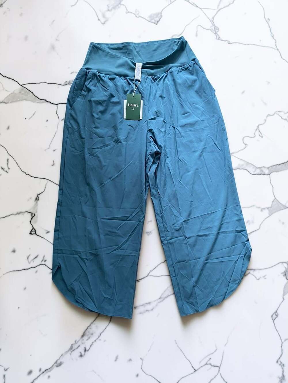 Halara Wide Leg Capri Pants Blue